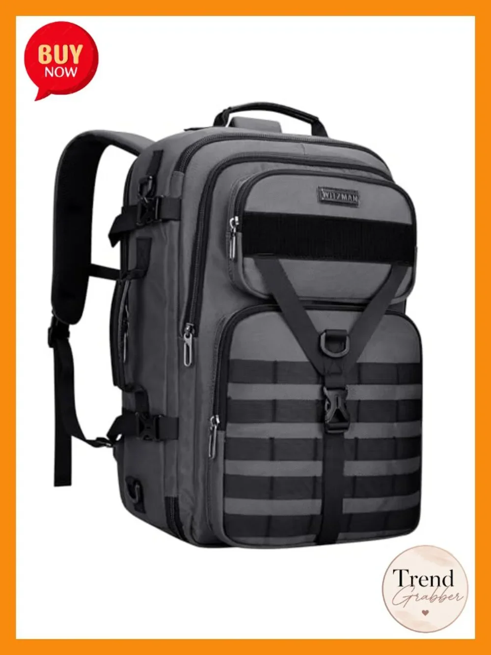 Travel Backpack for Men 45L Convertible Carry On Luggage Fits 17